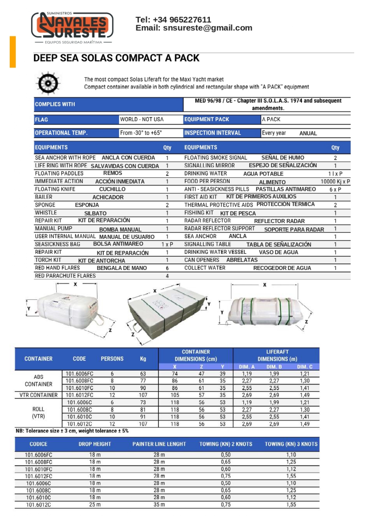 BALSA SALVAVIDAS ARIMAR SOLAS DEEP SEA COMPACT PACK A CRECT (Disponible en 6, 9, 10 y 12 plazas)_page-0002
